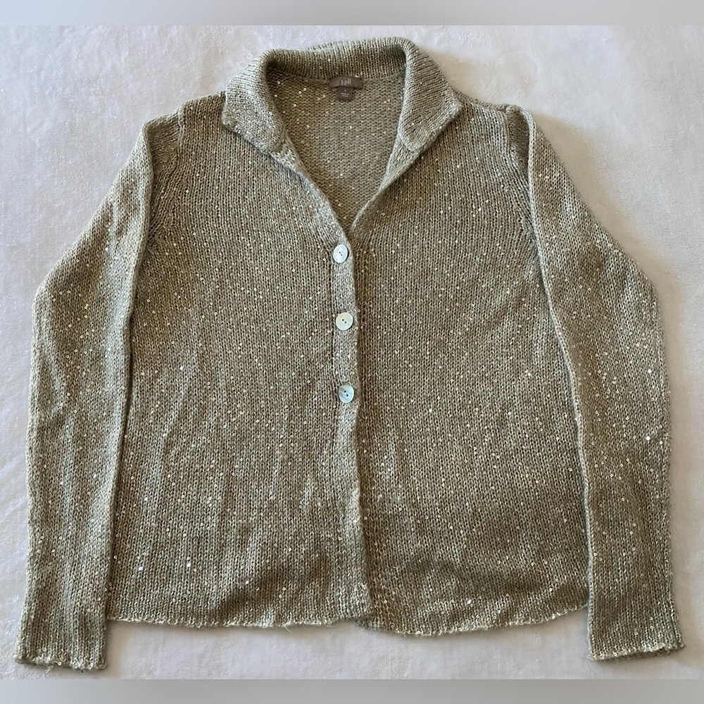 J.jill Long Sleeve‎ Sequin Cardigan Size Small